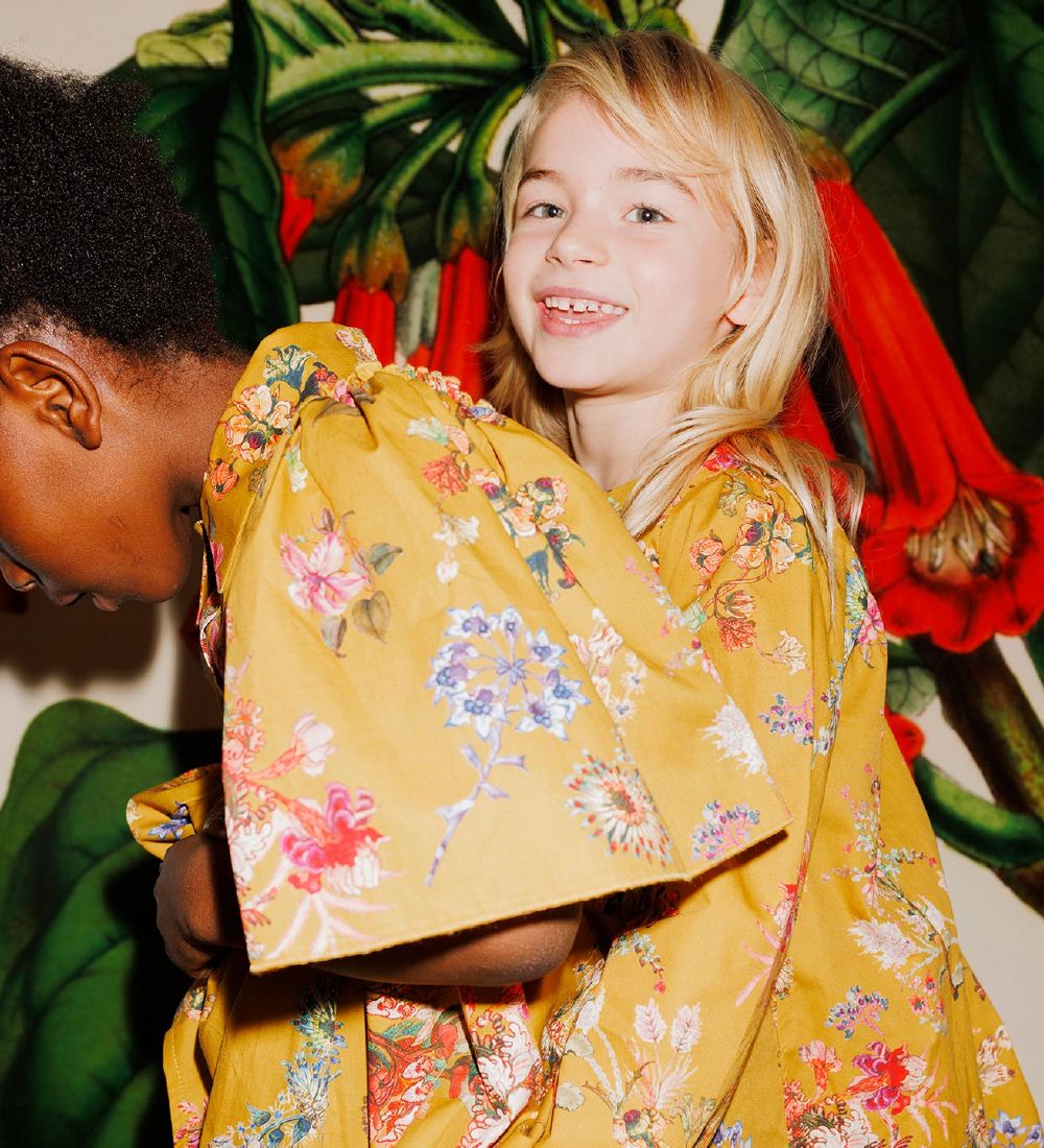 Christina Rohde Dress - Mustard w. Flowers