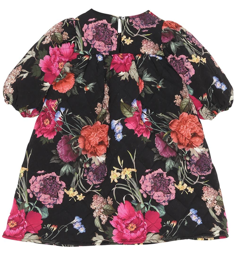 Christina Rohde Dress - Black w. Flowers