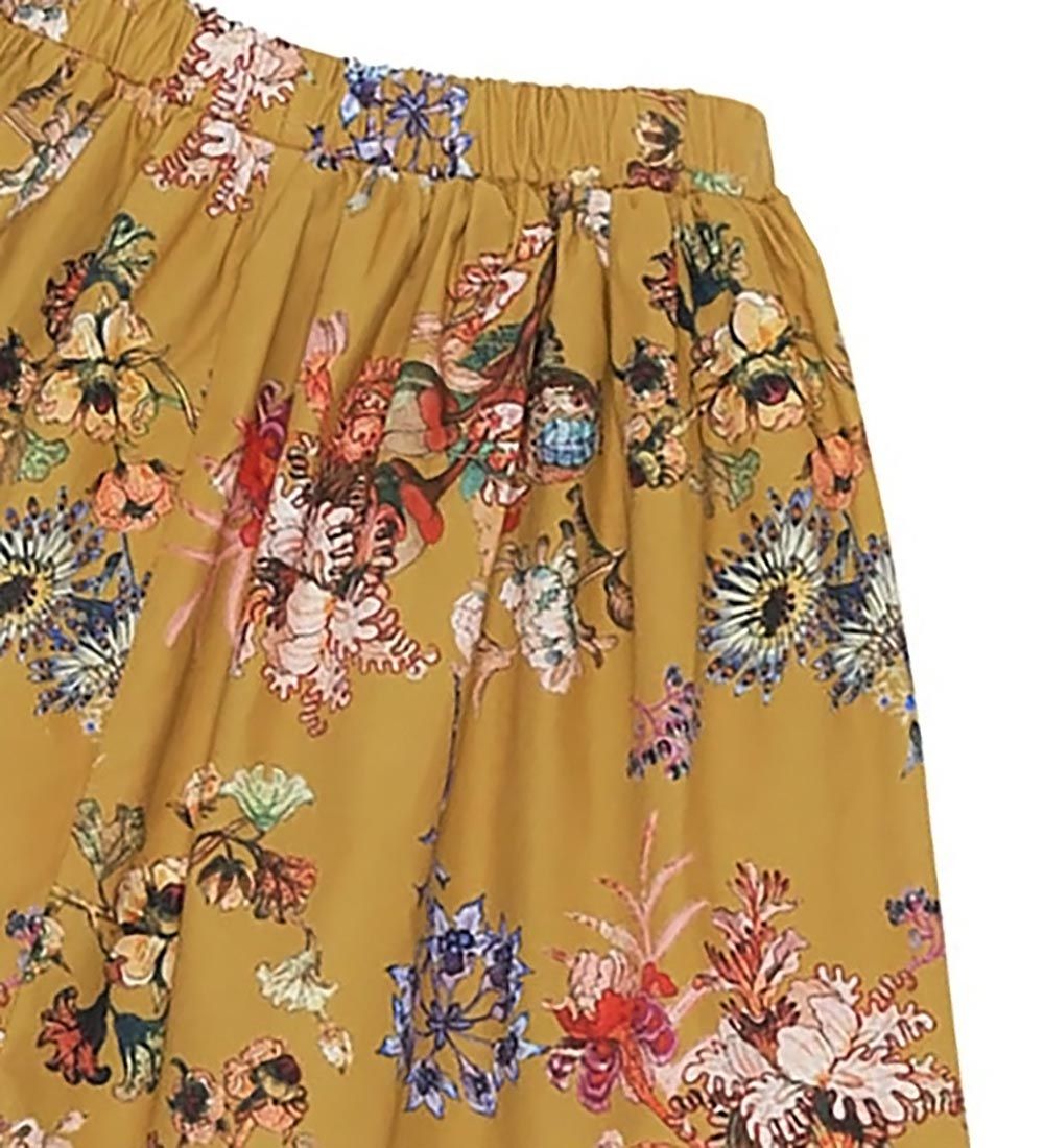 Christina Rohde Skirt - Mustard w. flowers