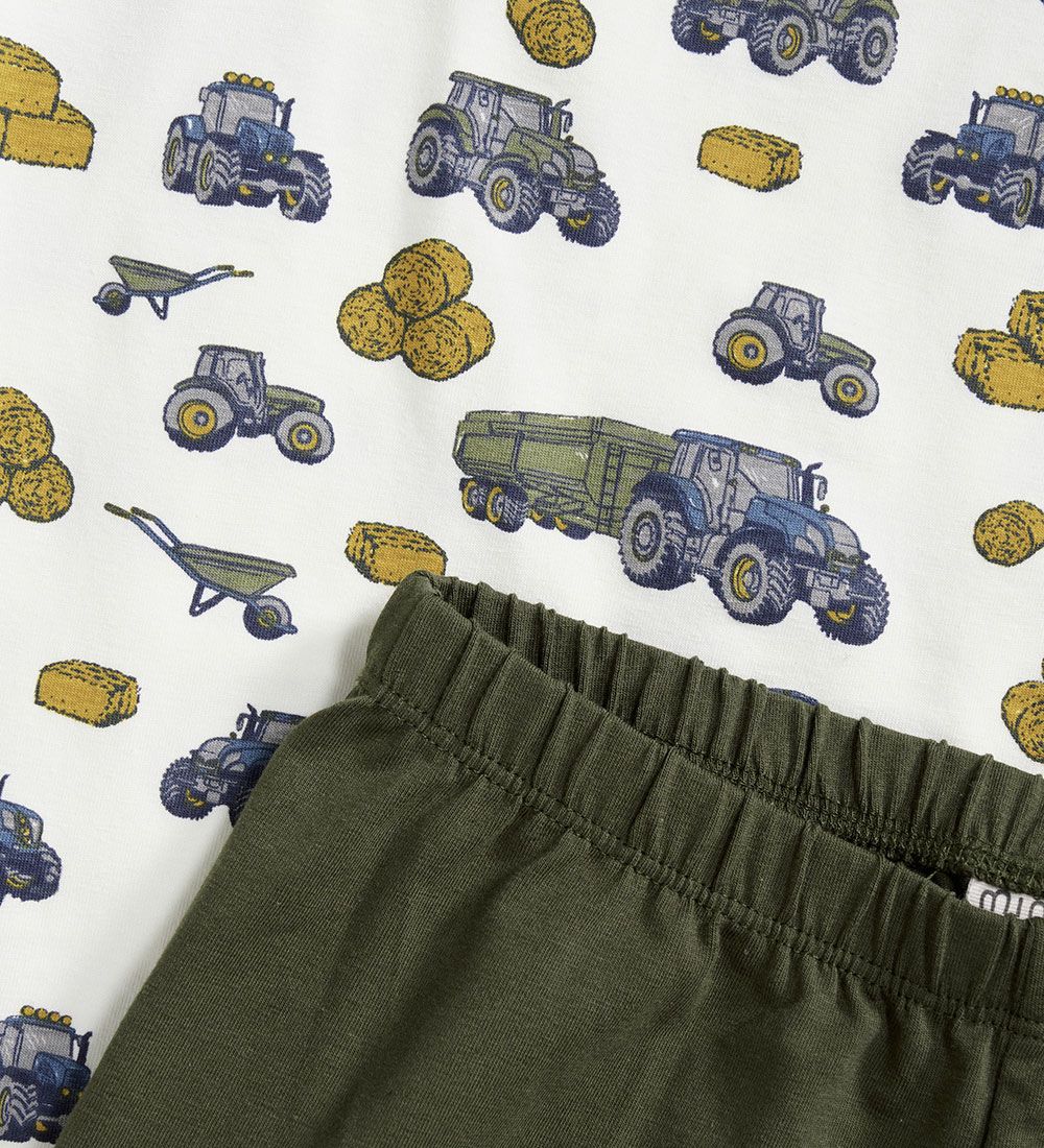 Minymo Pyjama Set - Liningest Night w. Tractor All-Over