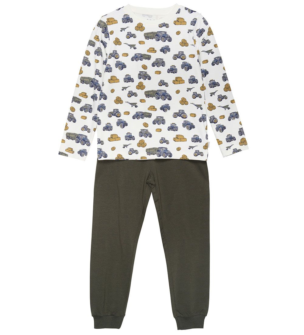 Minymo Pyjama Set - Liningest Night w. Tractor All-Over