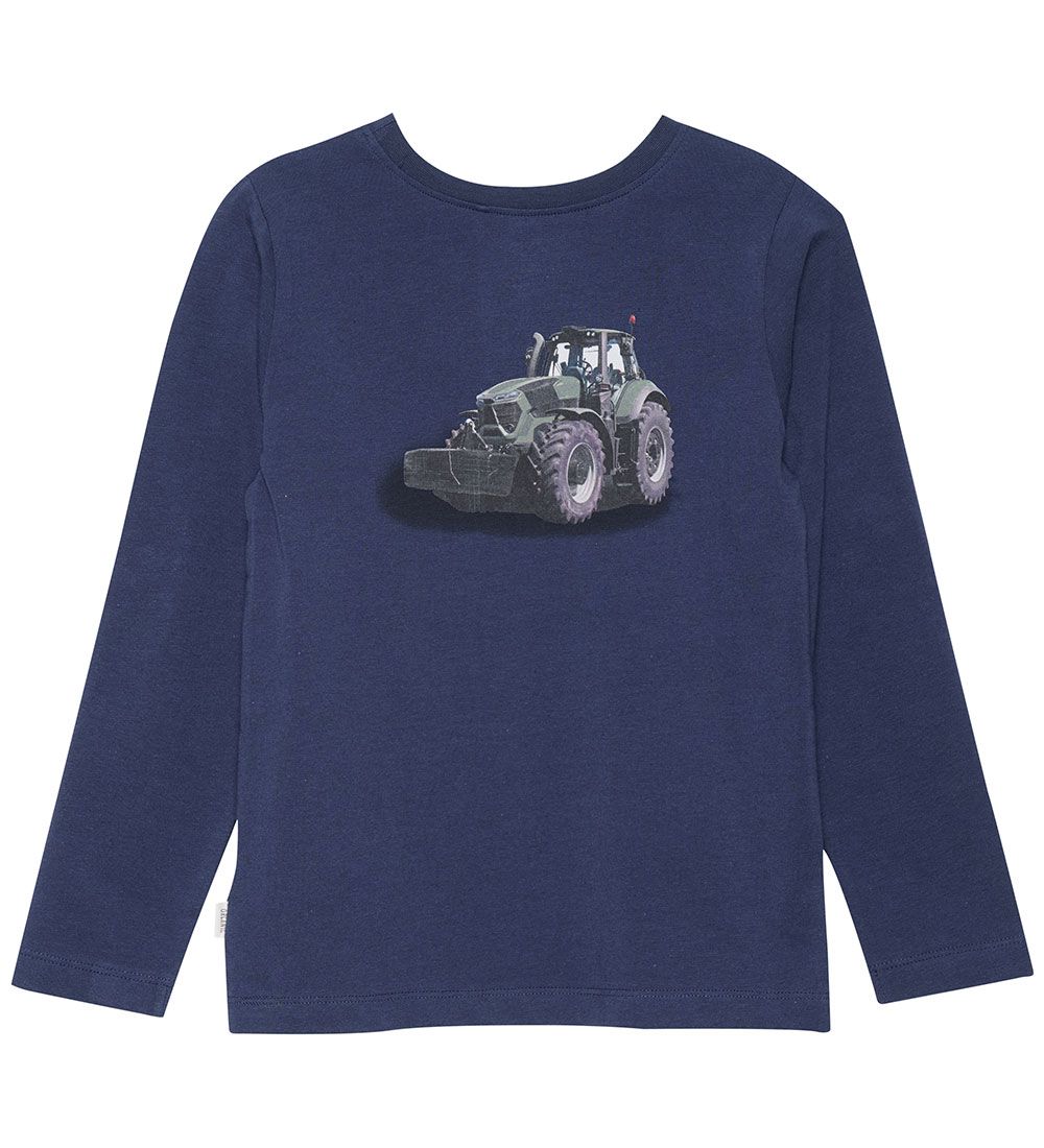 Minymo Blouse - Reversible - Navy Night w. Tractor