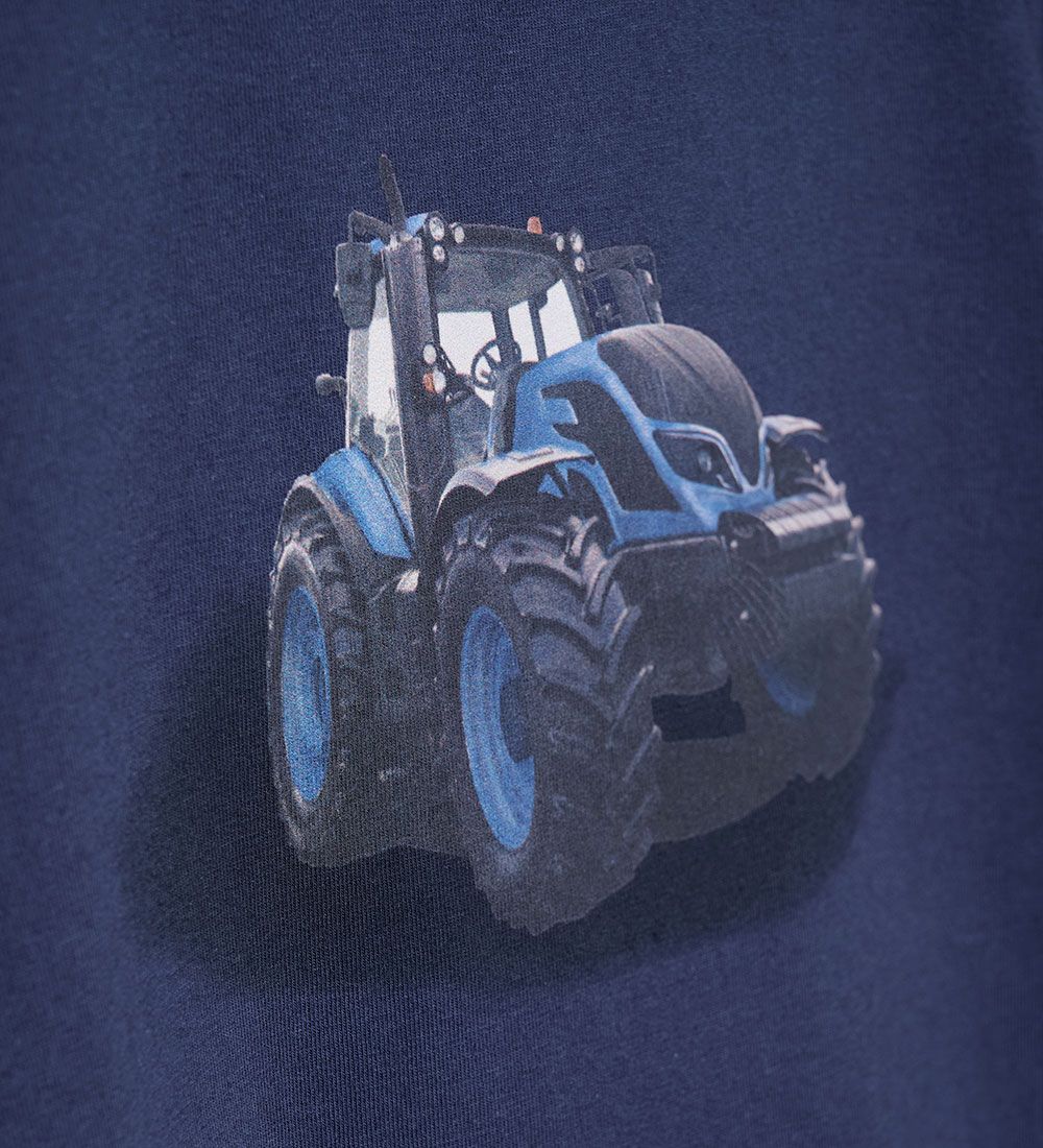 Minymo Blouse - Reversible - Navy Night w. Tractor