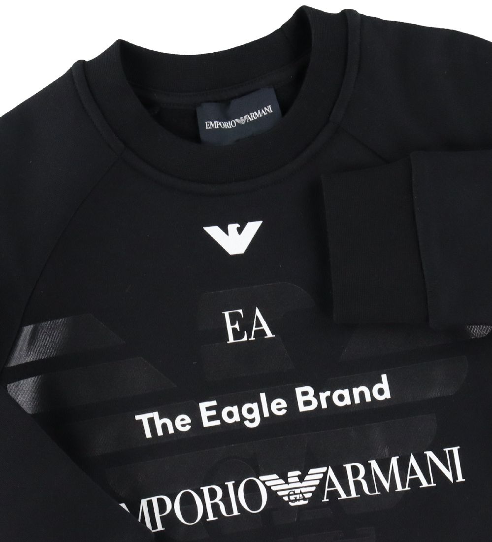 Emporio Armani Sweatshirt - Black w. Text