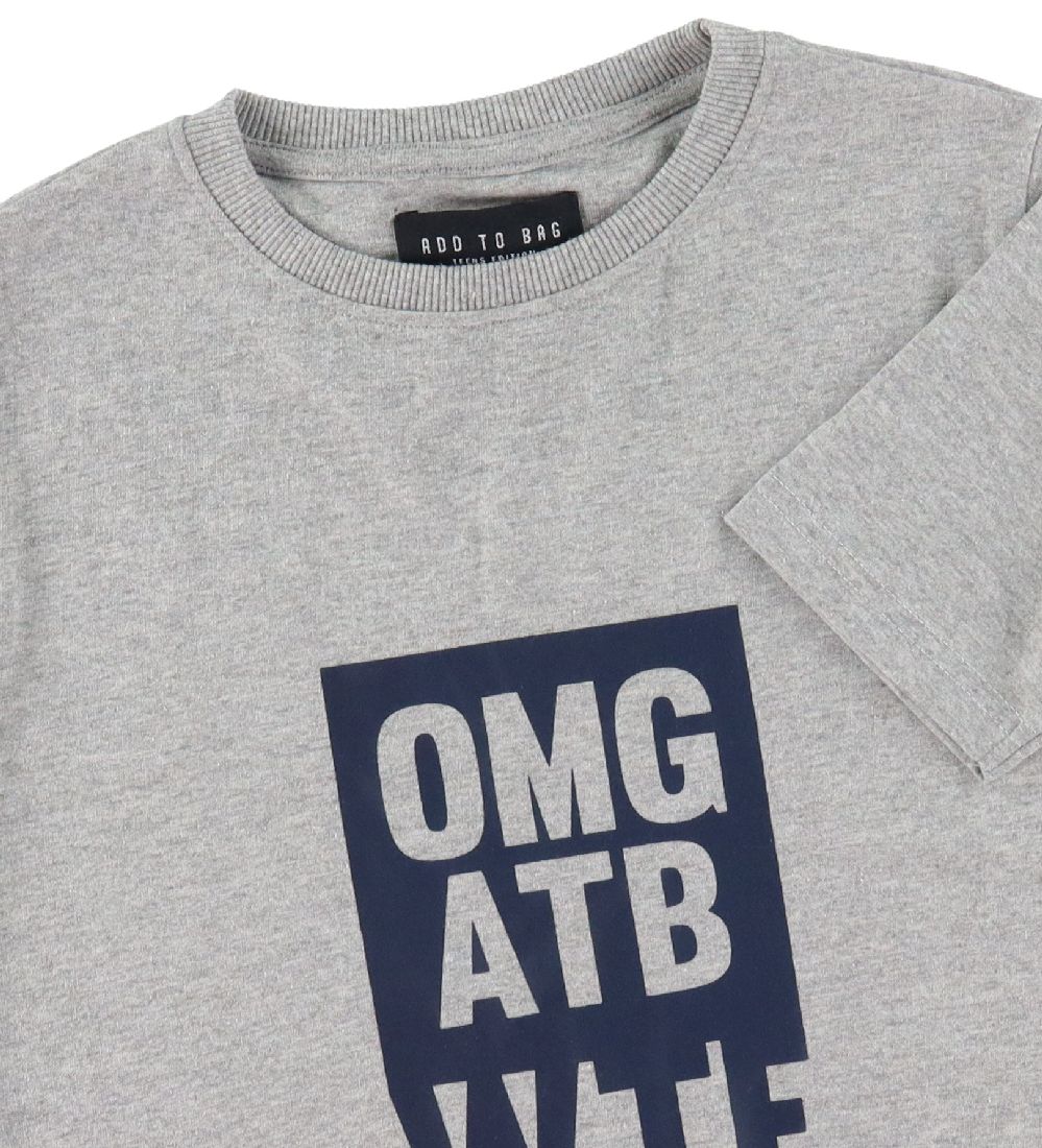 Add to Bag T-shirt - Grey Mix w. Print