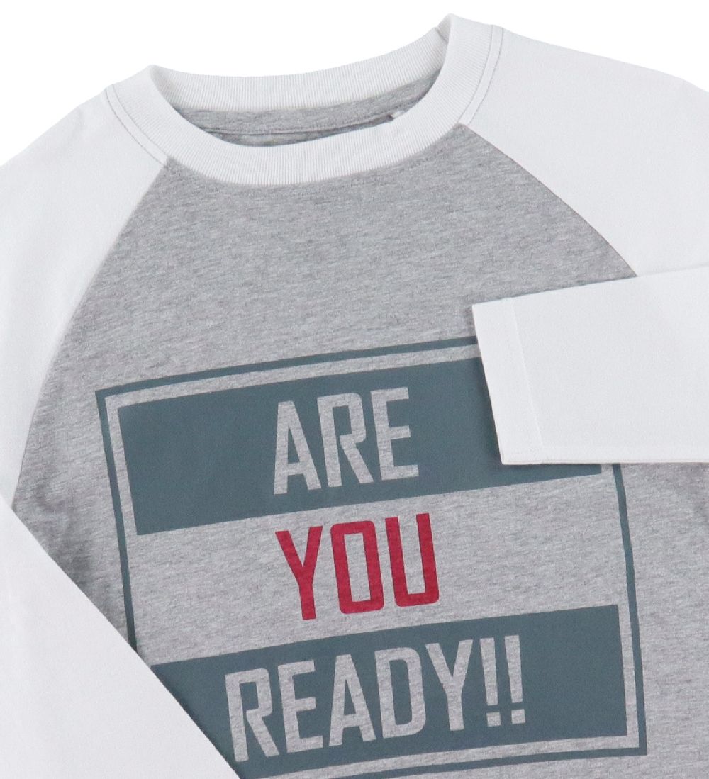 Add to Bag Blouse - Grey Mix w. Print