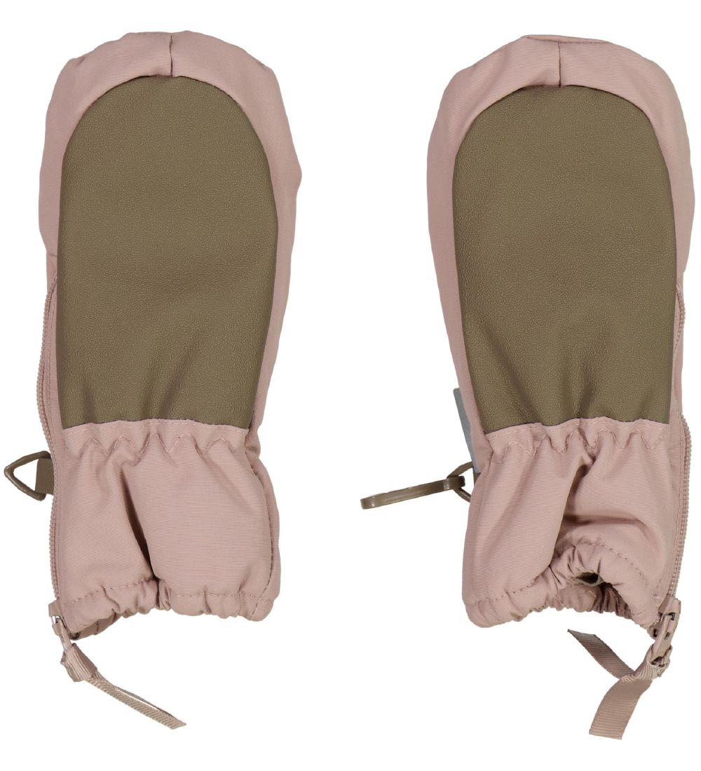 Wheat Mittens w. Fleece - Mittens Zipper Tech - Rose