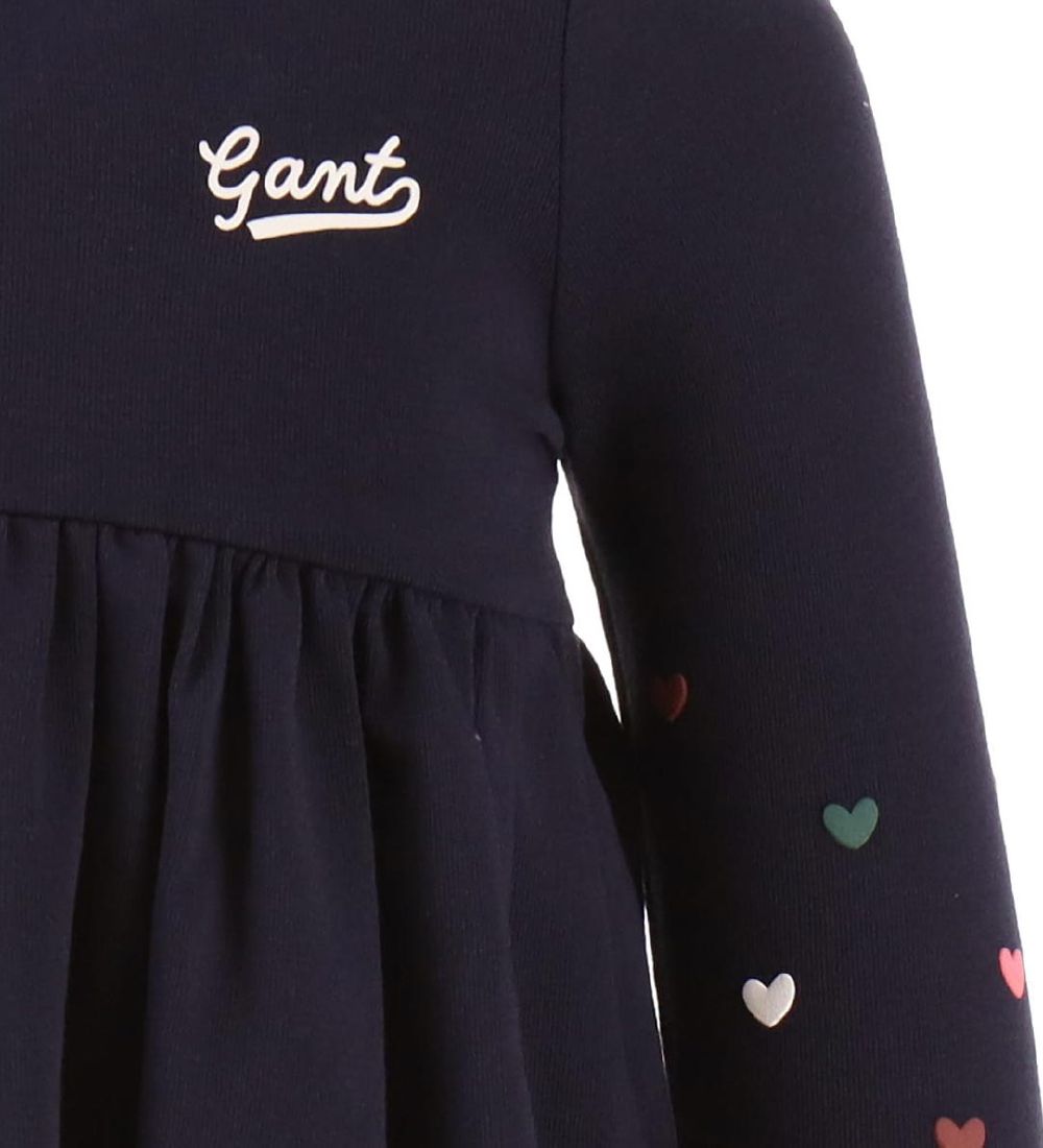 GANT Dress w. Hearts - Evening Blue