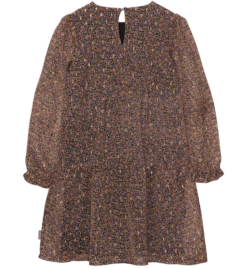 Creamie Dress - Black w. Small Flowers