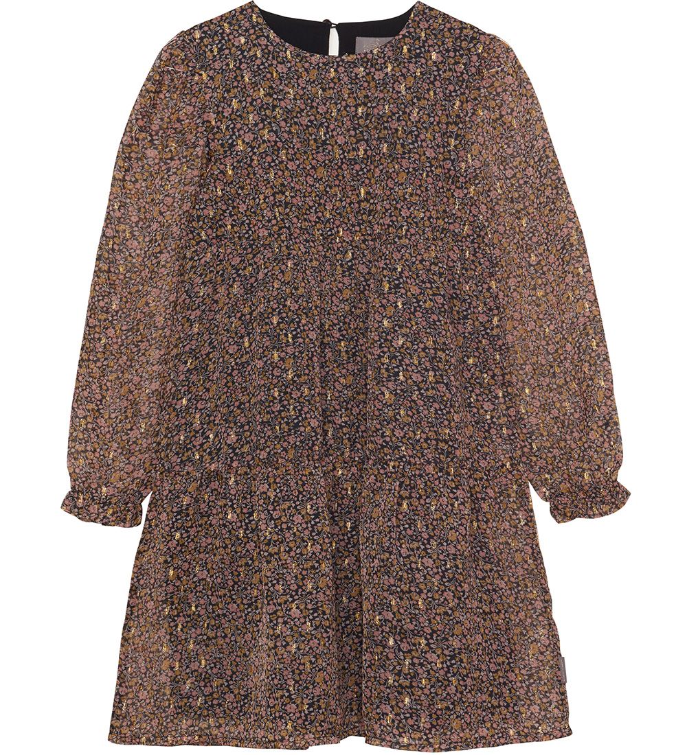 Creamie Dress - Black w. Small Flowers