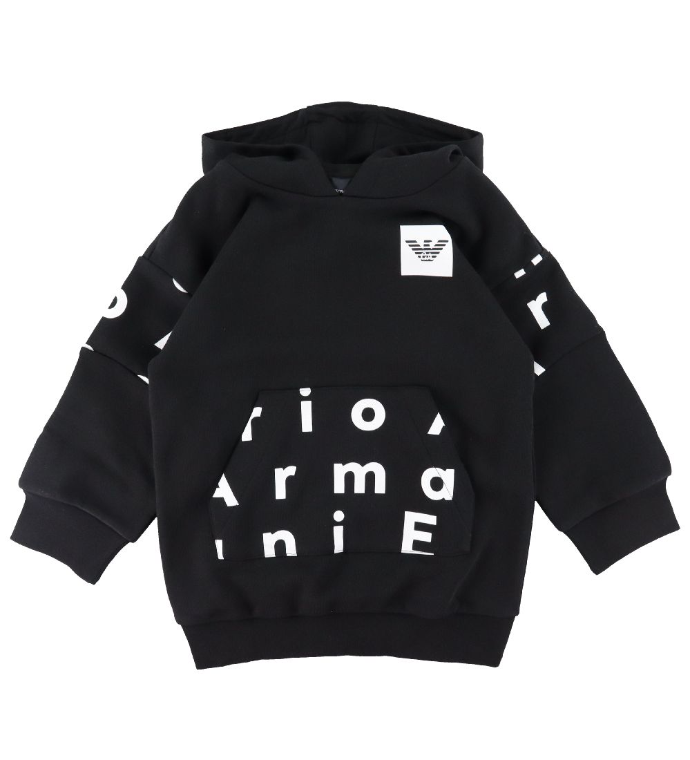 Emporio Armani Hoodie - Black w. Print