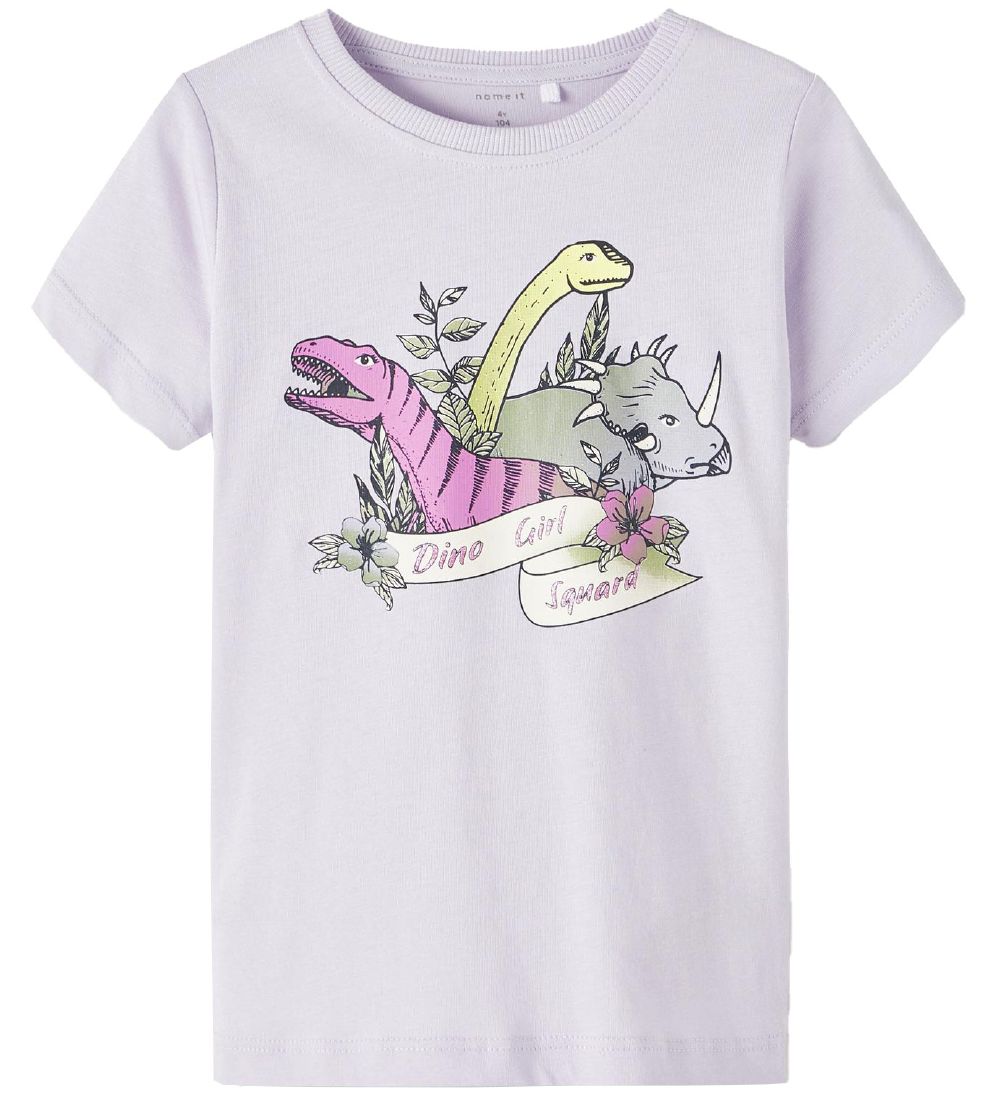 Name It T-shirt - NmfBrigita - 2-Pack - Purple Heather/Cyclamen
