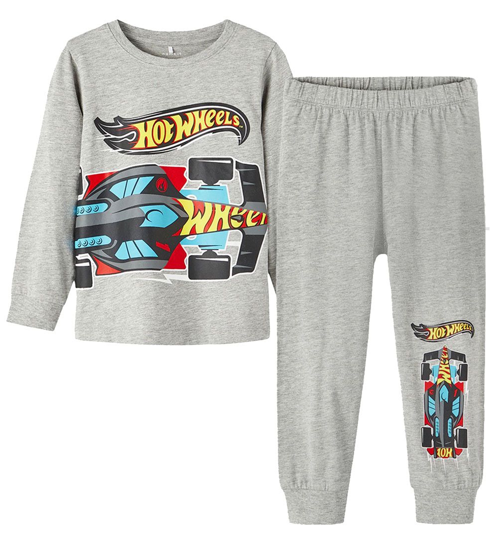 Name It Pyjama Set - NmmNilak HotWheels - Grey Melange