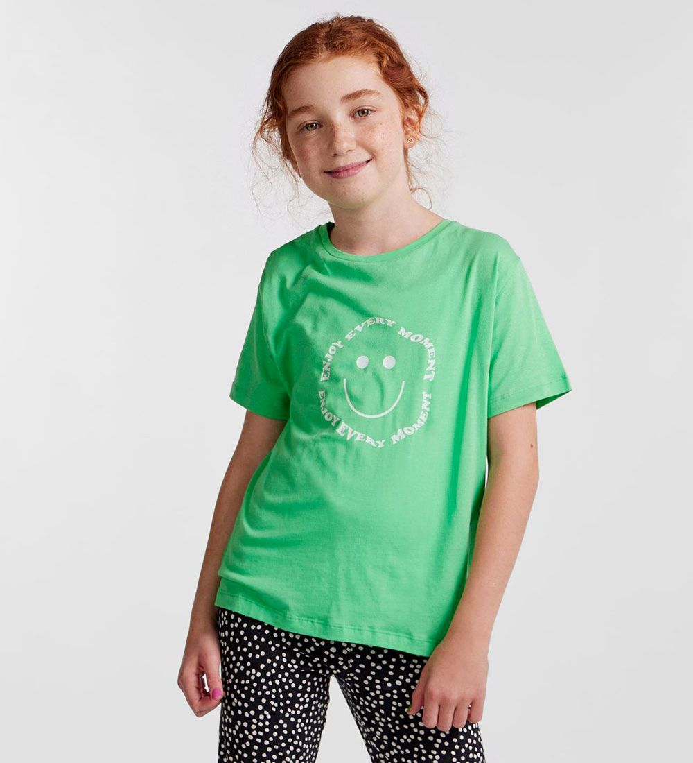 Pieces Kids T-Shirt - PkFibbi - Irisch Green/Bright White