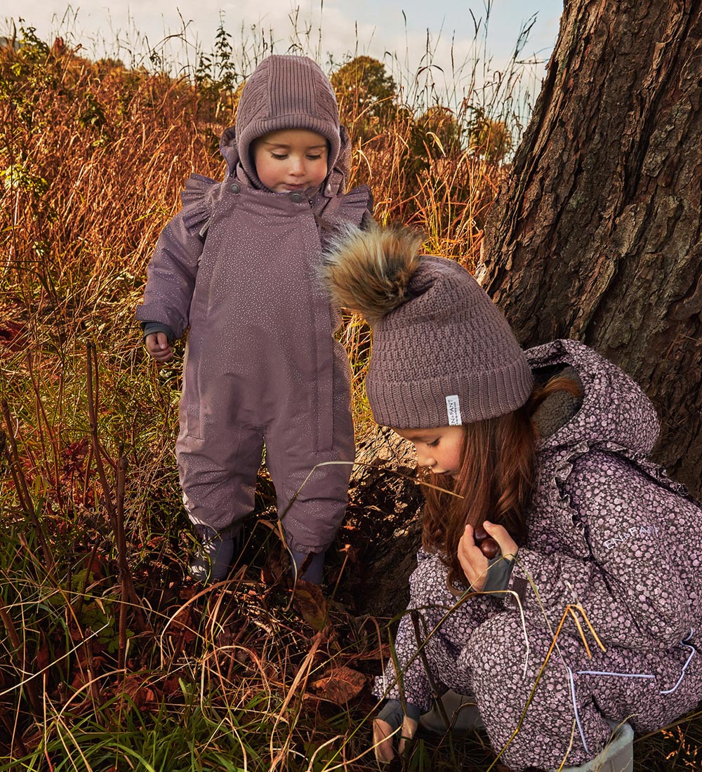 En Fant Snowsuit - Flint w. Gold Dots