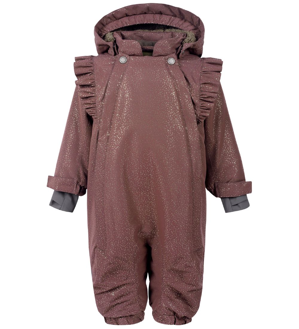 En Fant Snowsuit - Flint w. Gold Dots