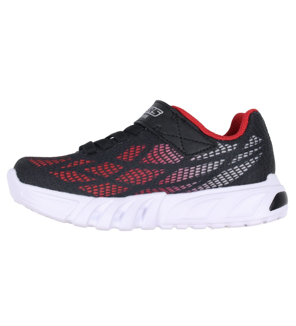 Skechers Shoe w. Light - Flex Glow Elite - Vorlo - Black/Red/Blu
