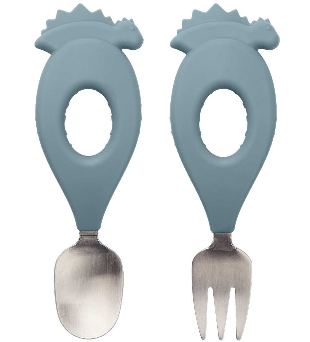 Liewood Baby cutlery set - Stanley - Dino/Whale Blue