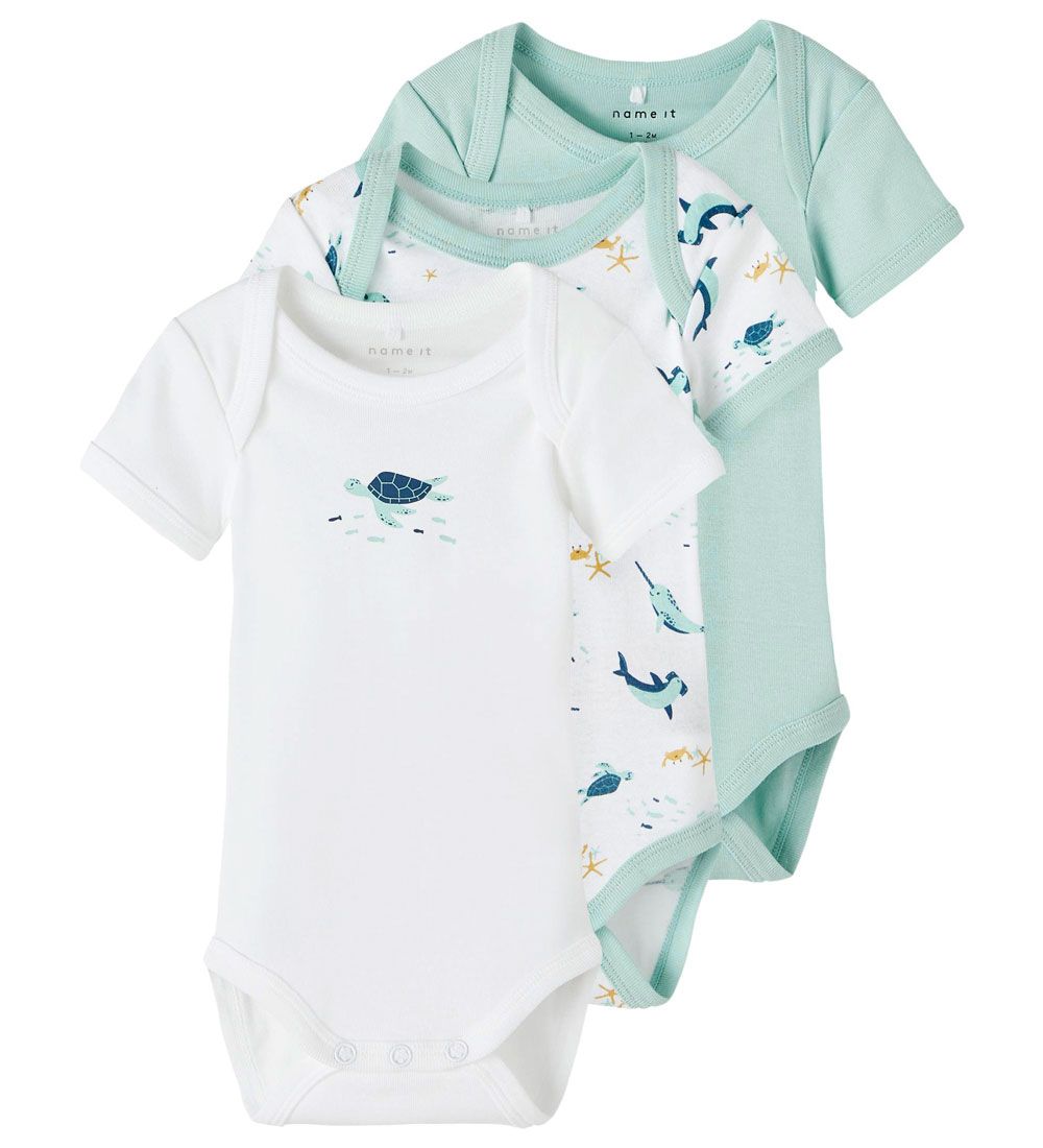Name It Bodysuit s/s - NbmBody - 3-Pack - Blue Haze