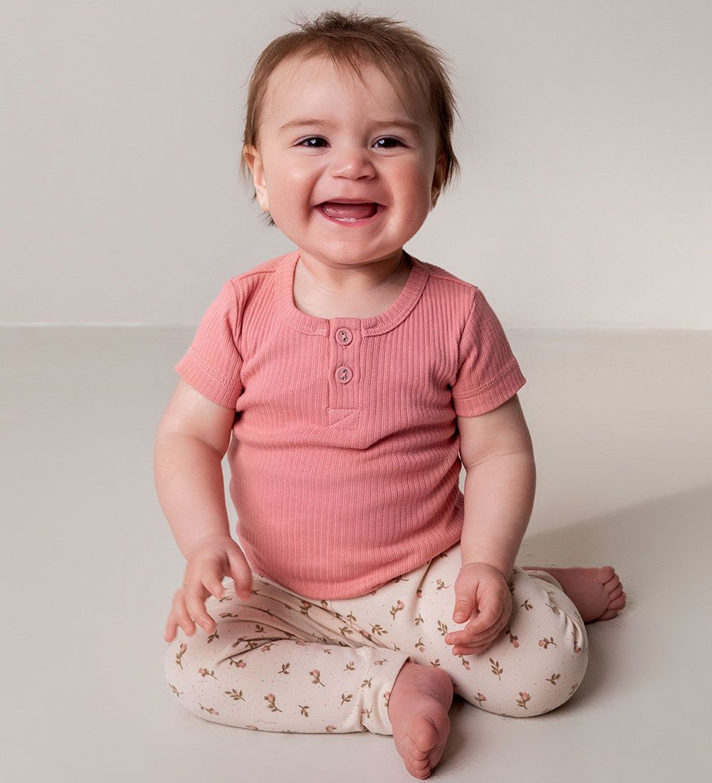 MarMar Bodysuit s/s - Rib - Modal - Pink Delight