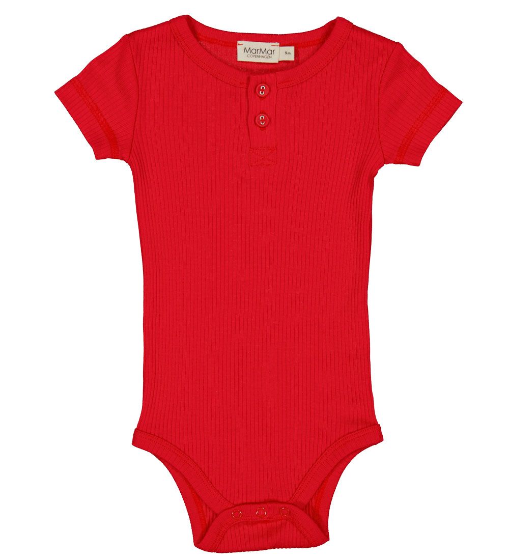 MarMar Bodysuit s/s - Rib - Modal - Red Currant