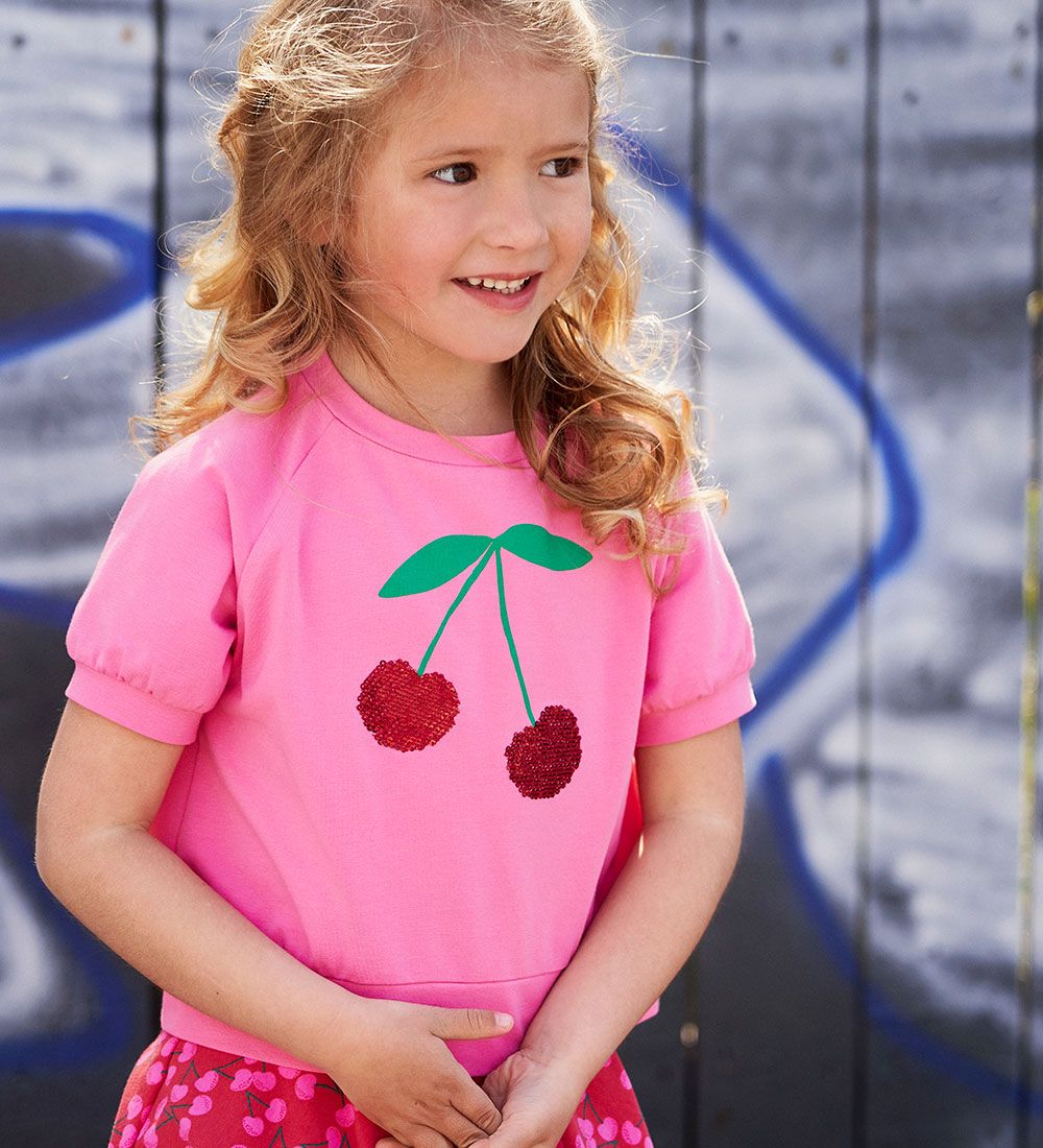 Freds World T-shirt - Cherry Ragian - Pink