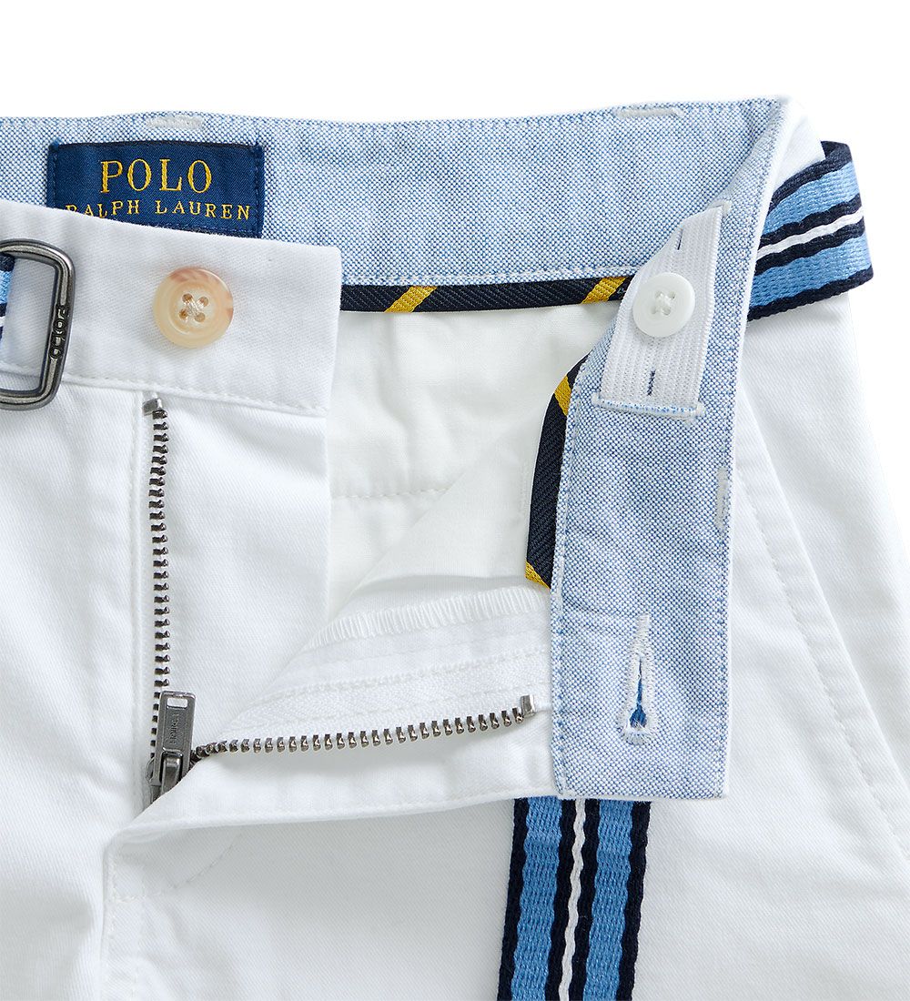 Polo Ralph Lauren Shorts - Bedford - Classic I - White w. Belt