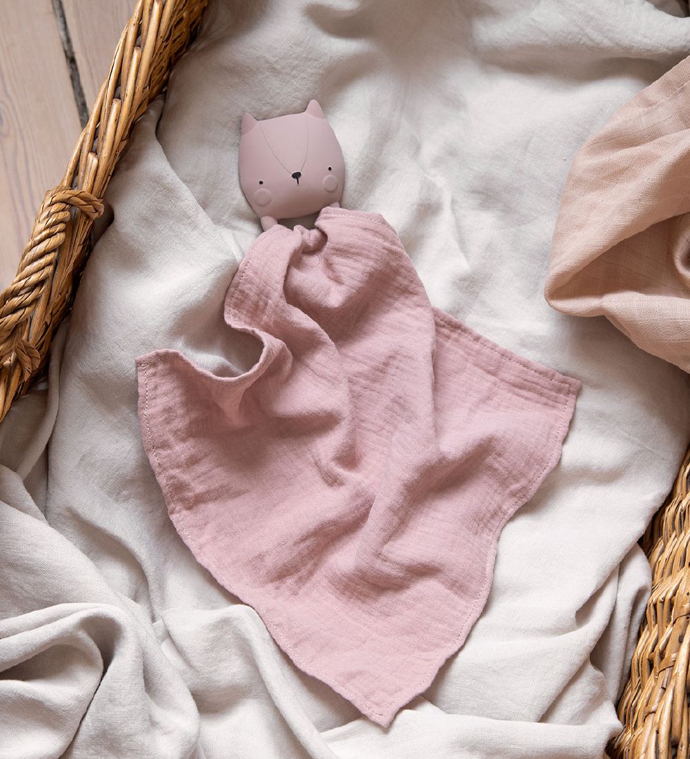 Sebra Comfort Blanket w. Teether - Natural Rubber - Zappy the Sq