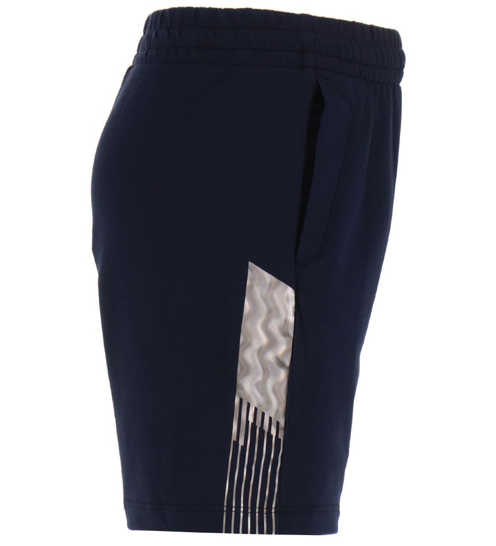 EA7 Sweat Shorts - Navy w. Silver