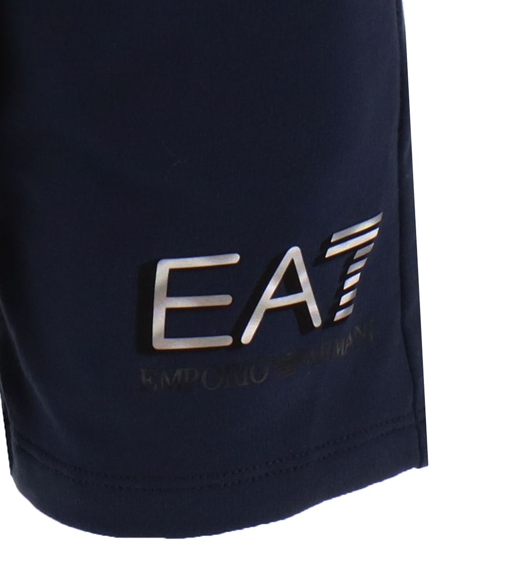 EA7 Sweat Shorts - Navy w. Silver