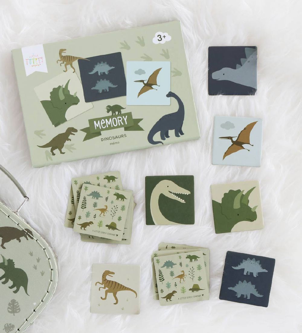 A Little Lovely Company Memory Game - 30 Bricks - Dinosaur