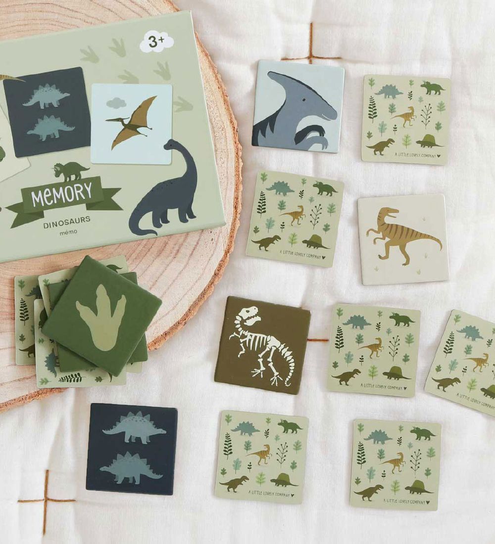 A Little Lovely Company Memory Game - 30 Bricks - Dinosaur