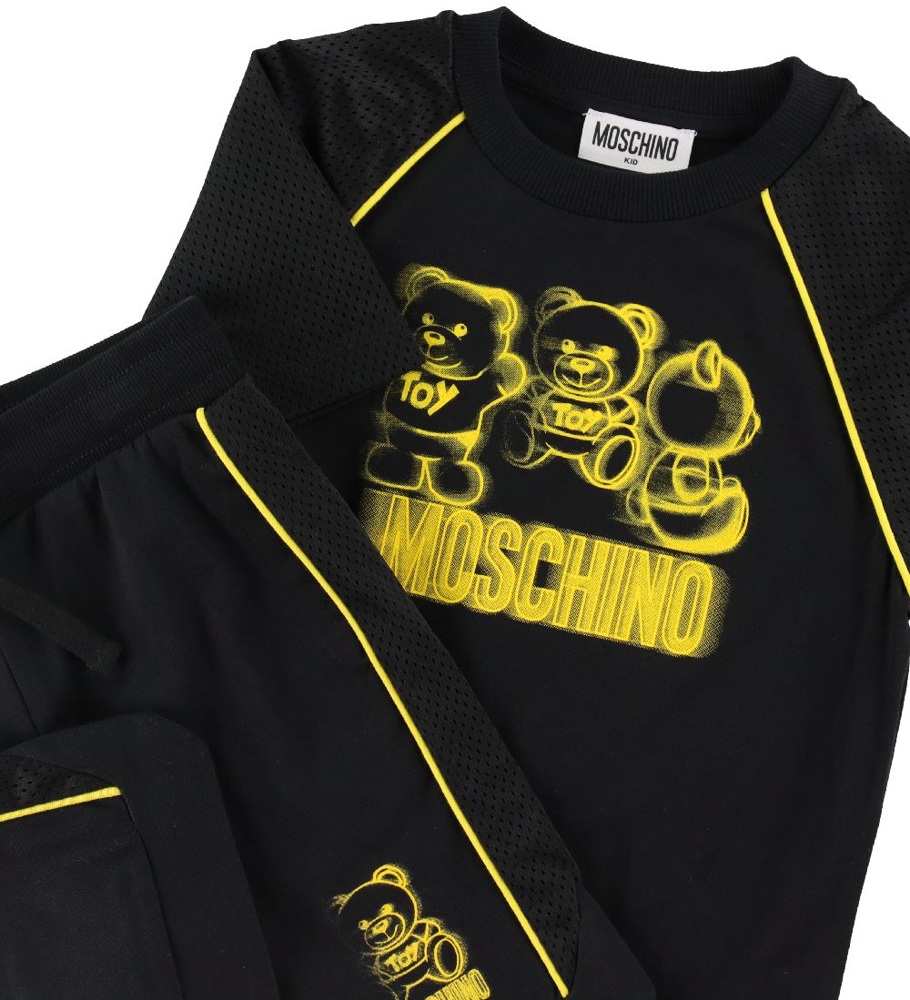Moschino T-paita/Shortsit - Musta, Keltainen