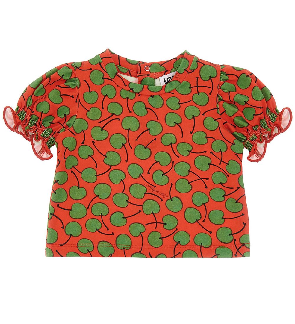 Moschino T-shirt - Red/Green w. Wear