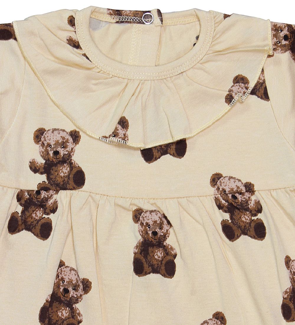 Bruuns Bazaar Kleid - Julle - Beige m. Kuscheltiere