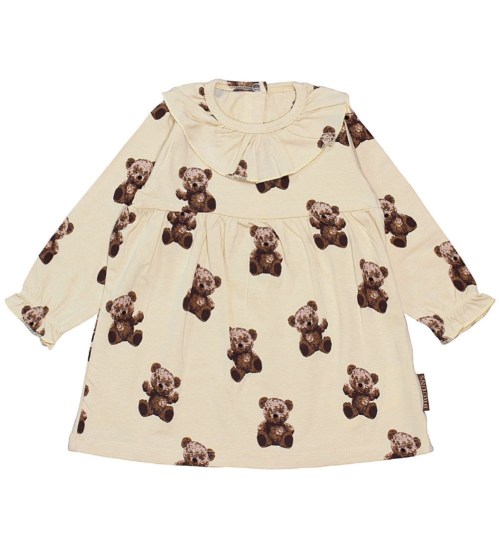 Bruuns Bazaar Kleid - Julle - Beige m. Kuscheltiere