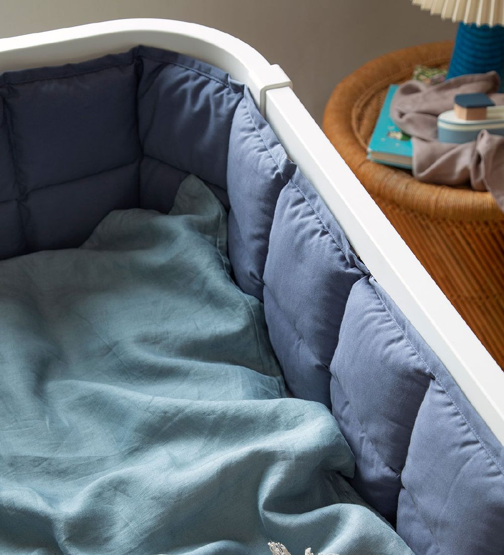 Sebra Bed Bumper - Kapok - Nordic Blue