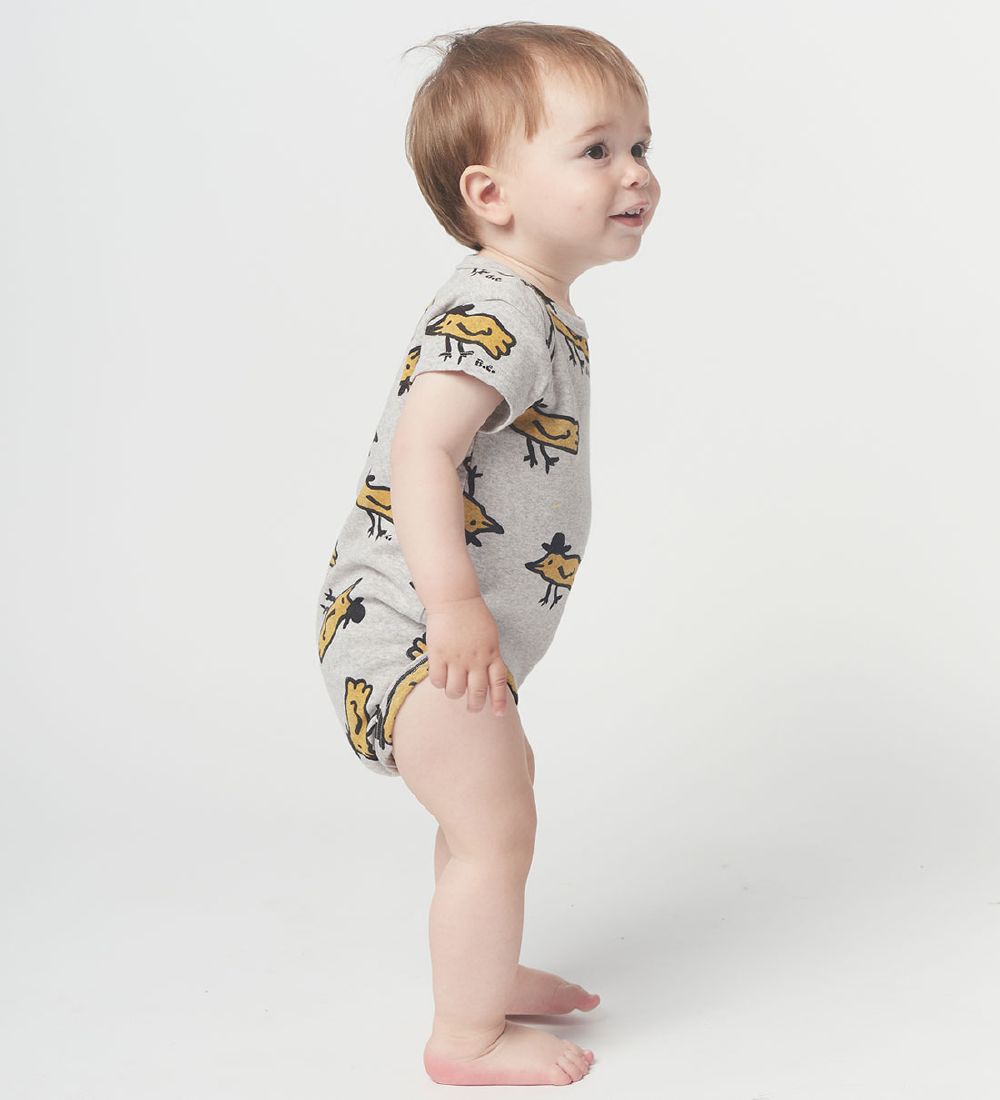 Bobo Choses Bodysuit s/s - Mr Birdie - Grey