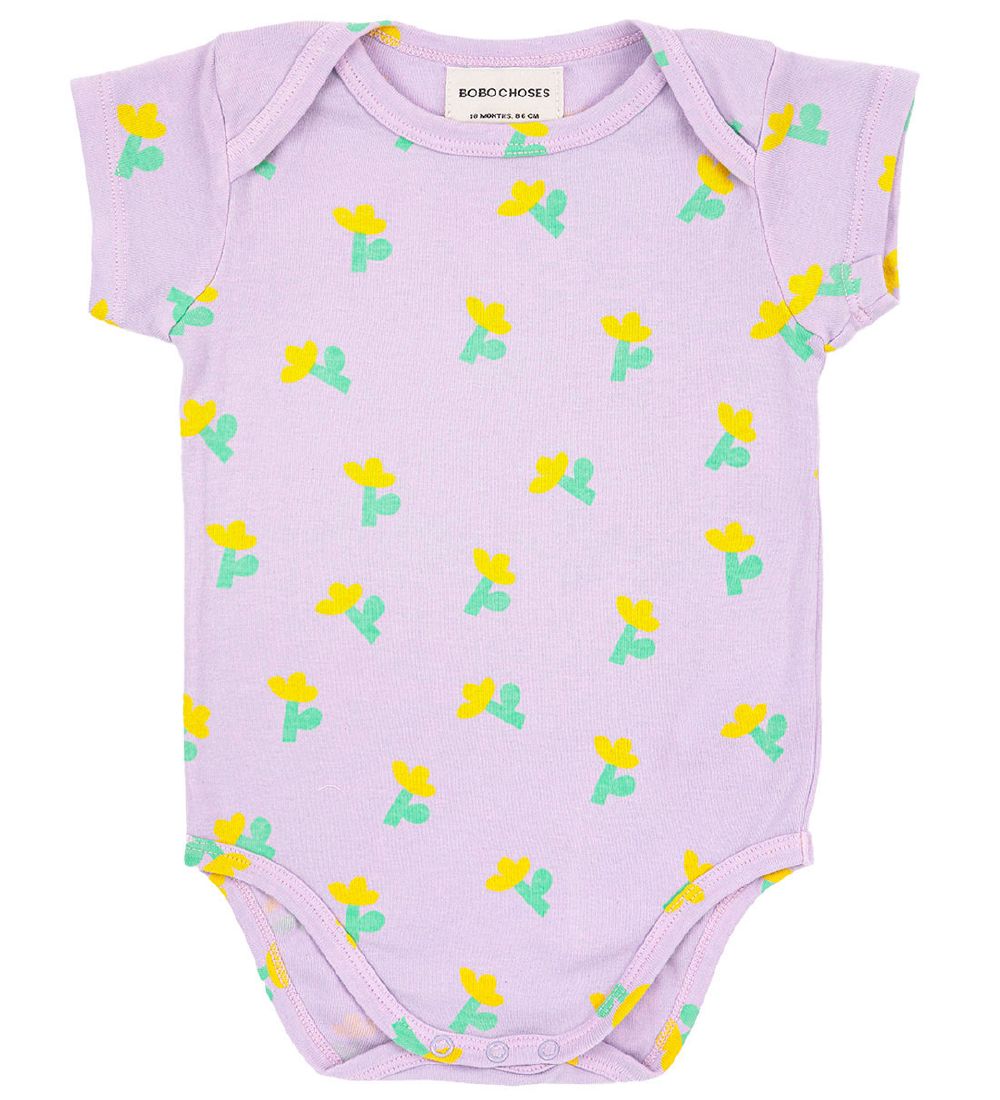 Bobo Choses Bodys k/ä - 2er-Pack - Sea Flower - Weiß/Lila