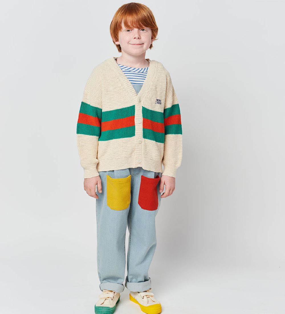 Bobo Choses Cardigan - Stripes - White