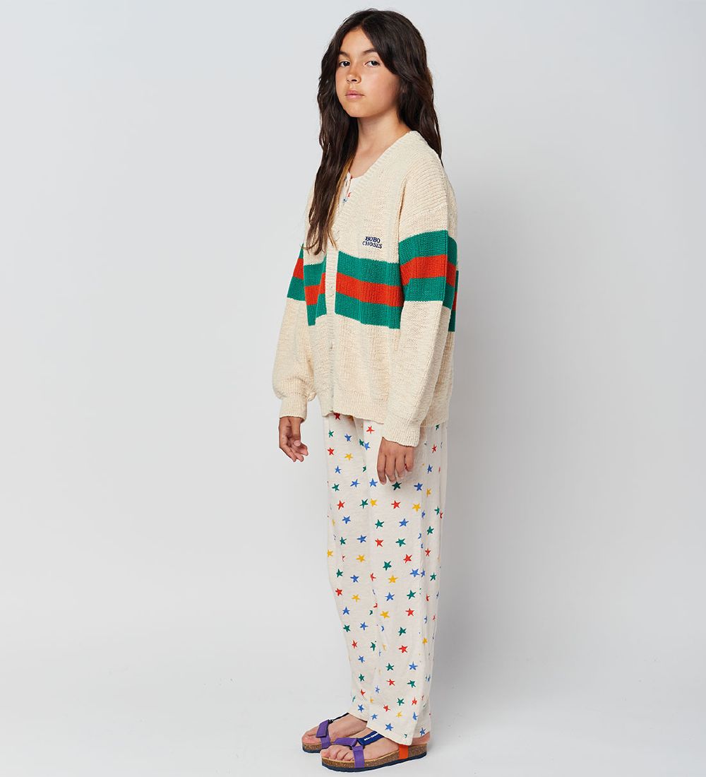 Bobo Choses Cardigan - Stripes - White