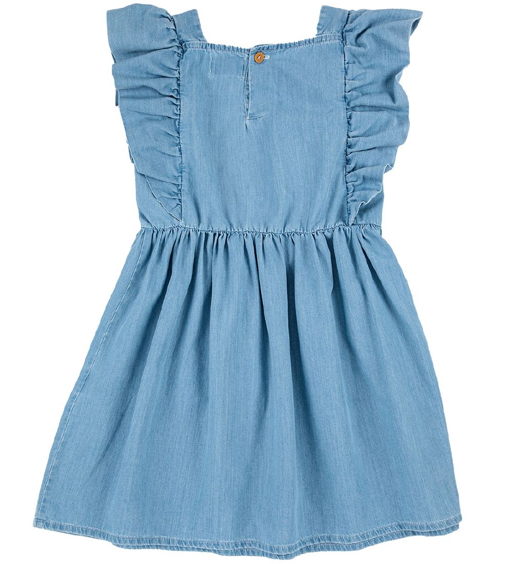 Bobo Choses Dress - Pelican Denim Ruffle - Blue