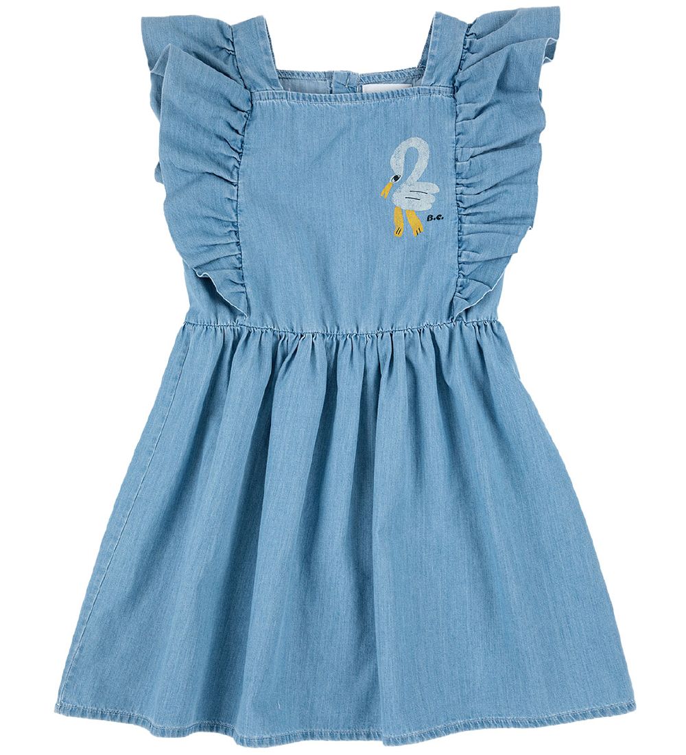 Bobo Choses Dress - Pelican Denim Ruffle - Blue