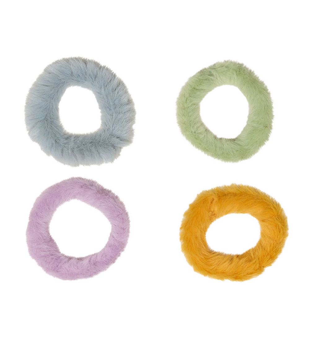 Noa Noa miniature Scrunchies - 4-Pack - Ivora - Rose/Yellow/Blue