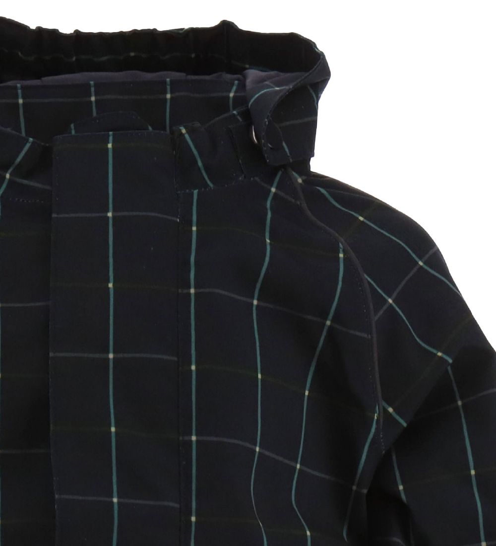 byLindgren Rain Jacket - PE - Little Alvin - Midnight Ink Check