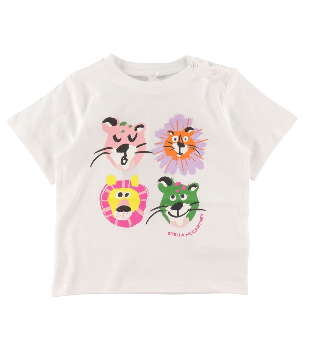 Stella McCartney Kids T-shirt - White w. Lions