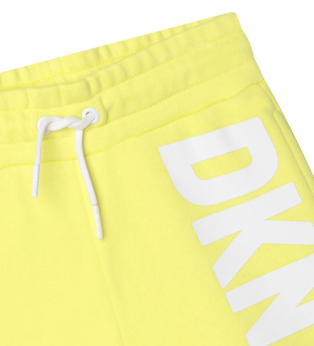 DKNY Sweat Shorts - Lemon w. White