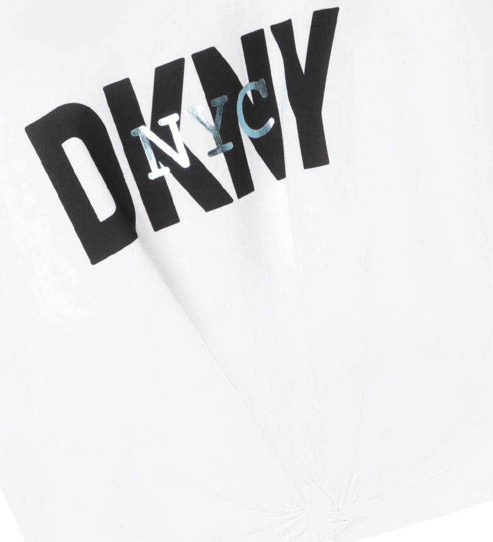 DKNY T-Shirt - Bijgesneden - Wit m. Logo