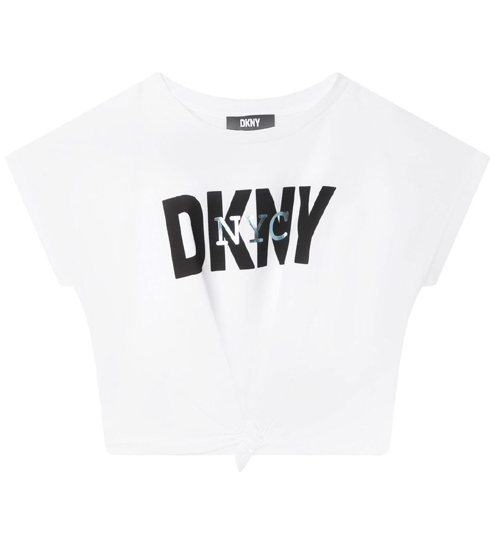 DKNY T-Shirt - Bijgesneden - Wit m. Logo