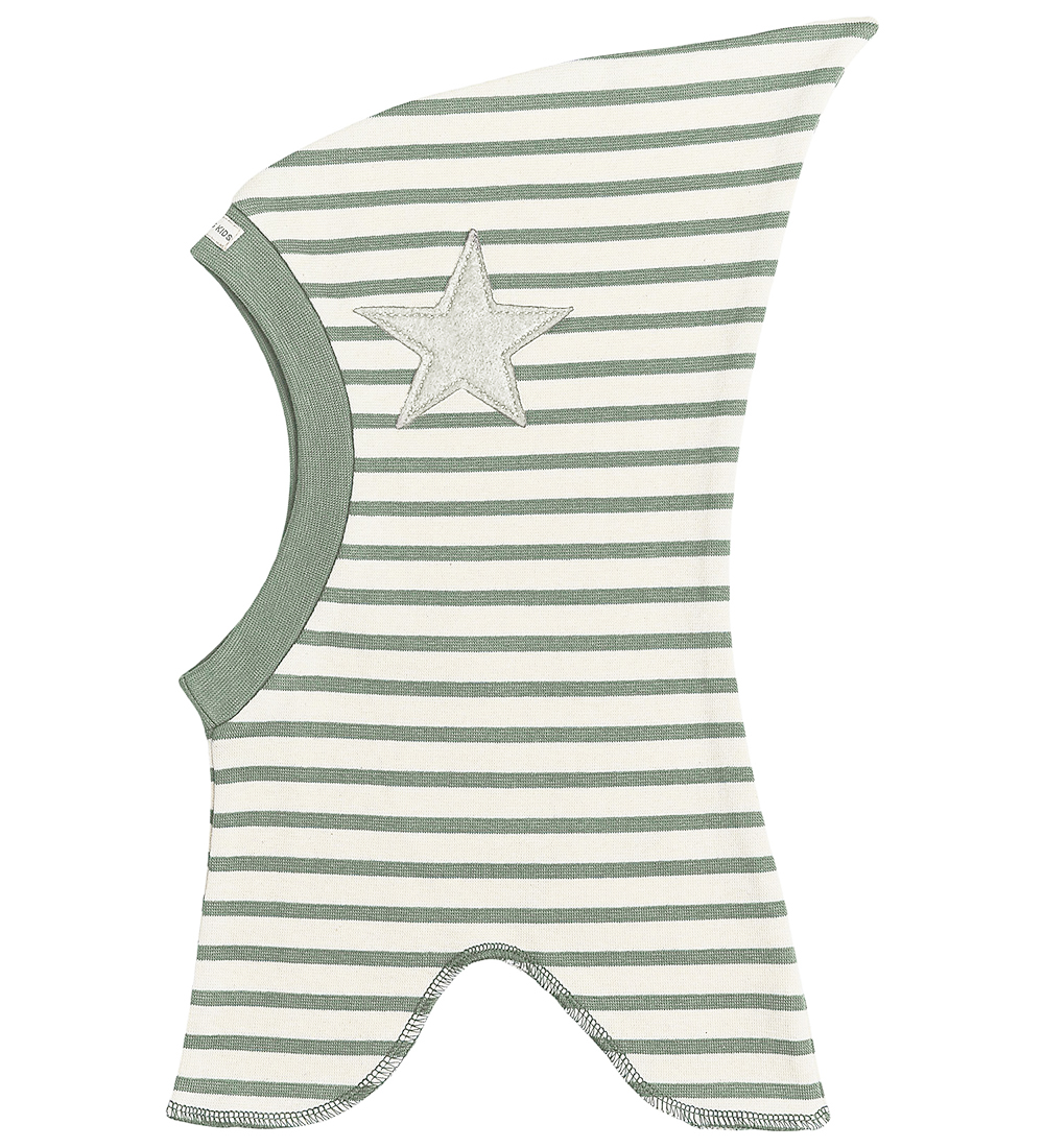 Racing Kids Balaclava - Single Layer - Dusty Green/Eggshell